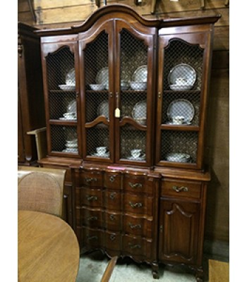 SOLD - French Provincial-style China Cupboard